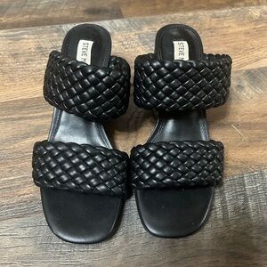 Steve Madden two strap black heel